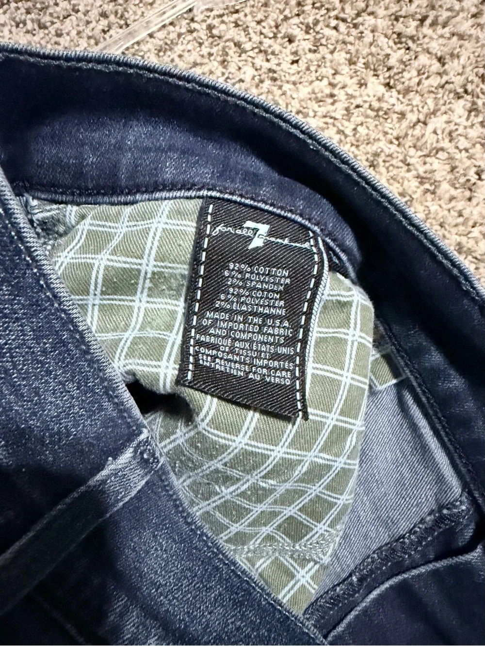 7 For All Mankind Men's Straight Jeans in Light Blue Wash